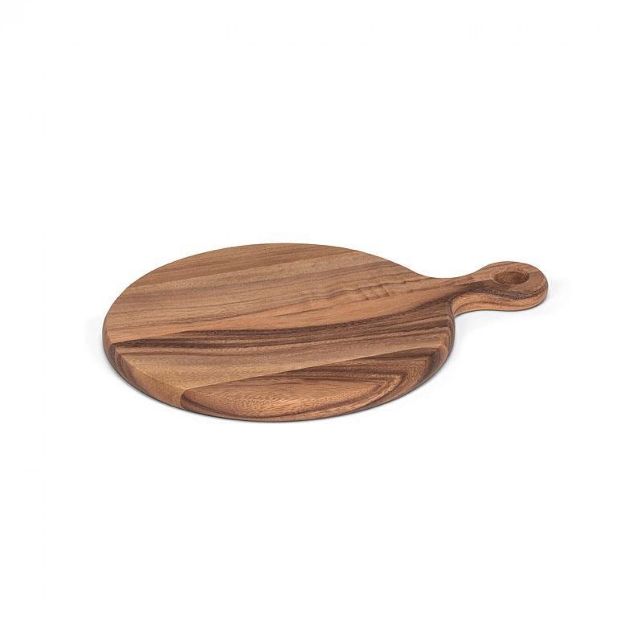 UNBT-00758 Round Paddle with Loop Handle Cutting Board - Brown