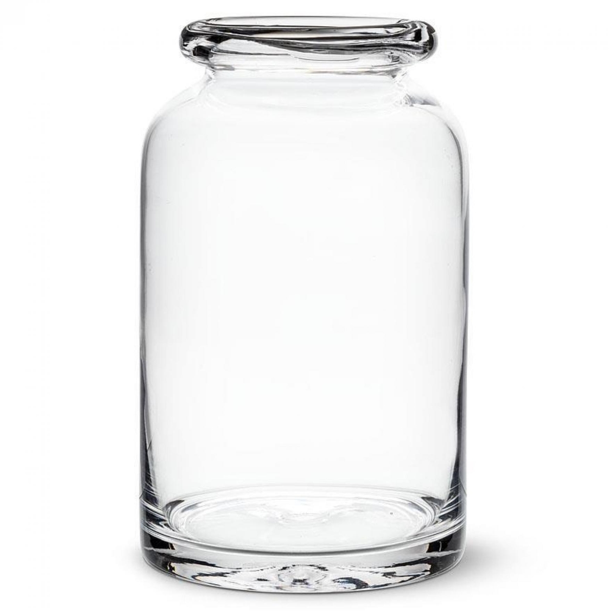 UNBT-01047 Tall Roll Top Bottle Vase - Clear