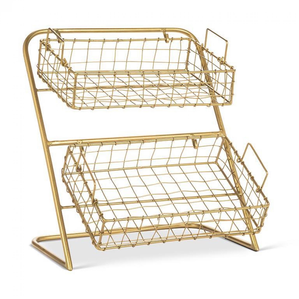UNBT-00003 2 Trays Storage Rack - Gold