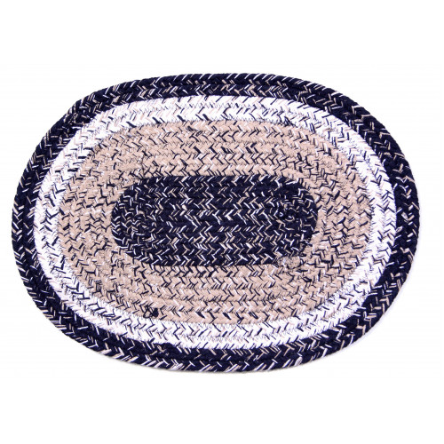 Braided Placemat, Black Haze - 13 x 19 in.