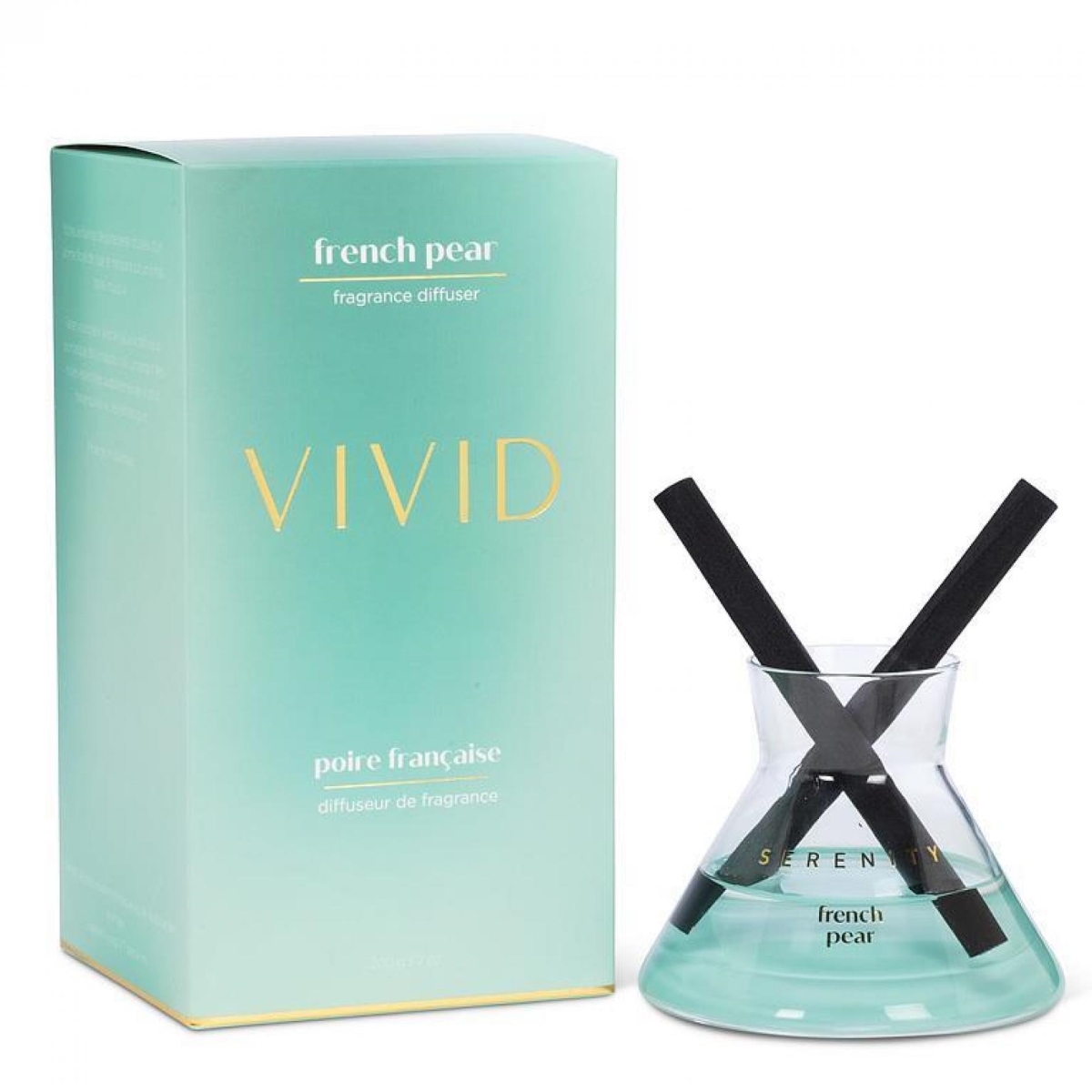 UNBT-00338 French Pear Modern Reed Diffuser - Turquoise