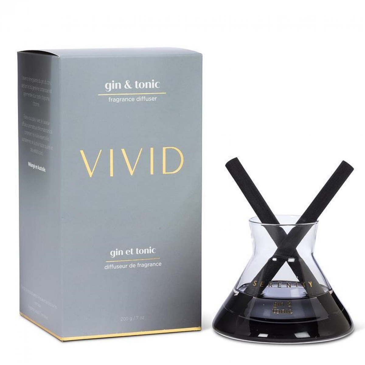 UNBT-00348 Gin & Tonic Modern Reed Diffuser - Gray