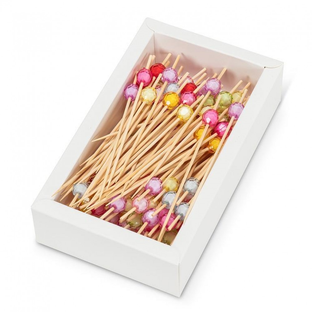 UNBT-00238 Colorful Balls Cocktail Pick - Multi Color - 100 Piece