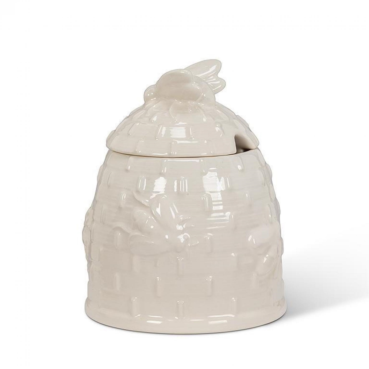 UNBT-00077 Beehive with Bees Honey Pot - Ivory