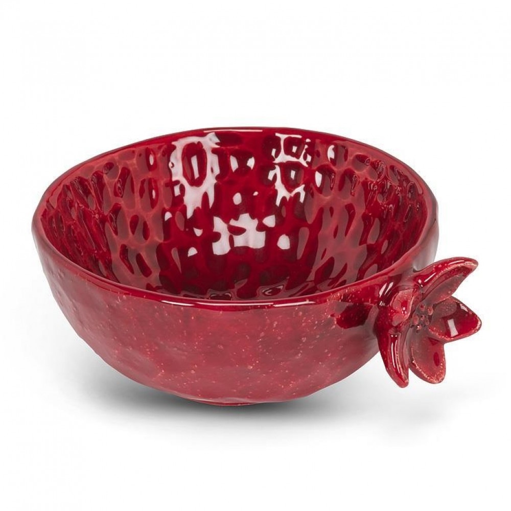 UNBT-00973 Small Pomegranate Shaped Bowl - Red