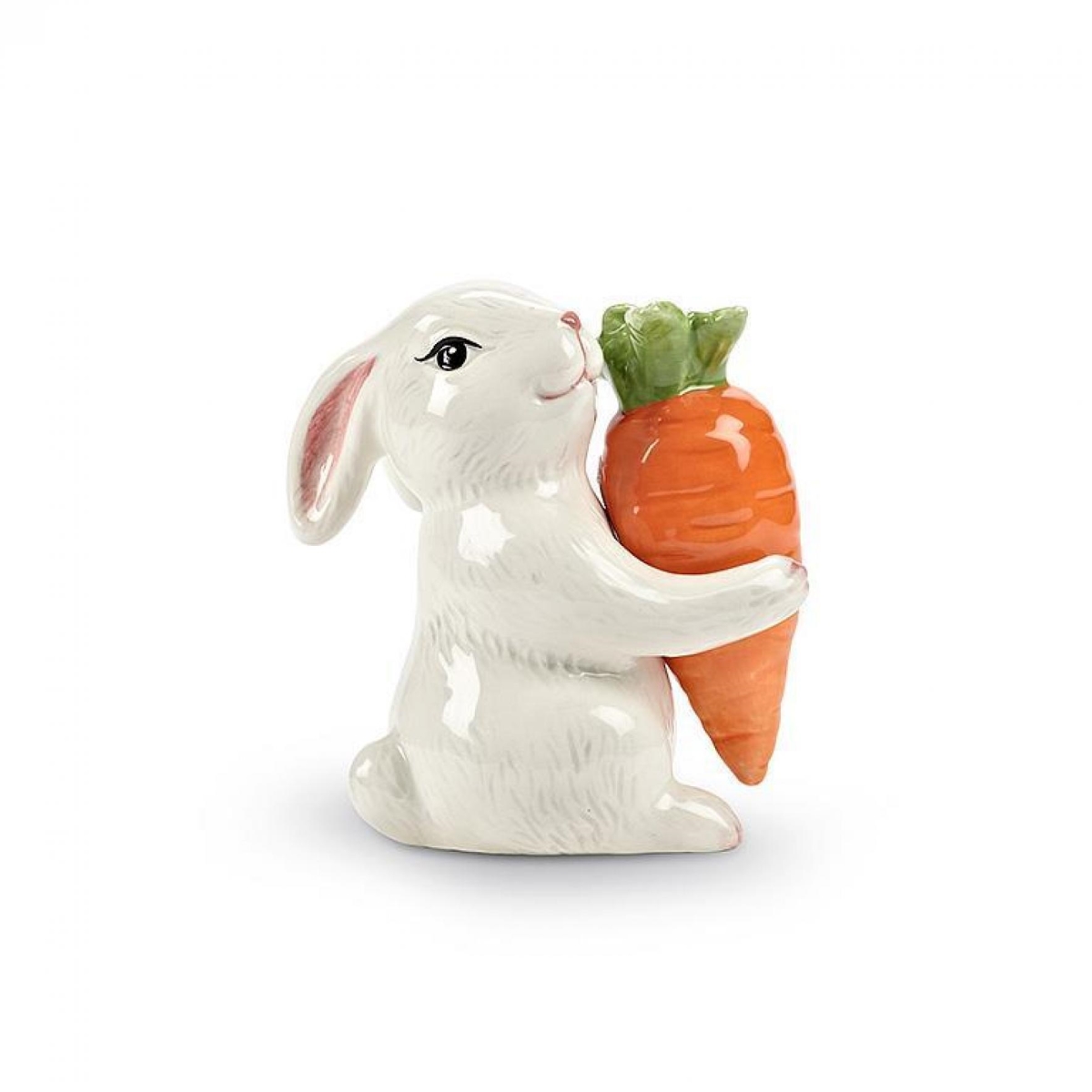 UNBT-00163 Bunny & Carrot Salt & Pepper Shaker - White & Orange