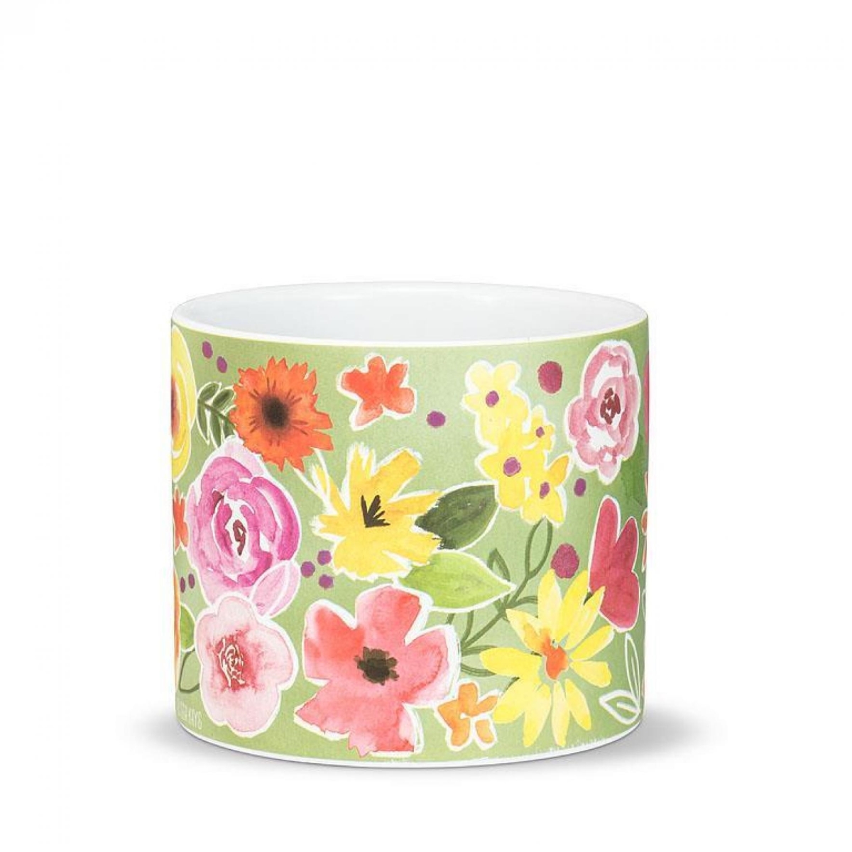 UNBT-00145 Bright Floral Pattern Planter - Multi Color