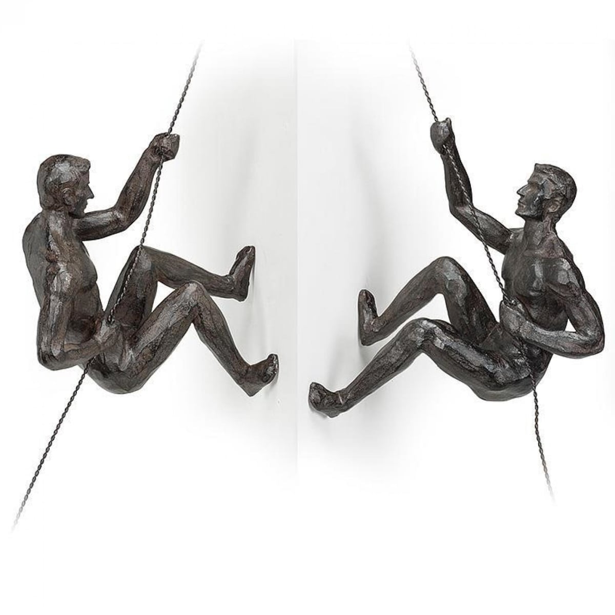 UNBT-00794 Assorted Styles Climbing Man Figurines - Brown - Set of 2