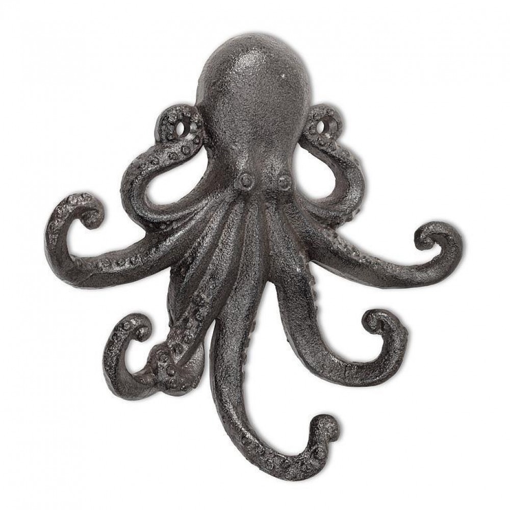 UNBT-00637 Octopus Wall Hook - Brown