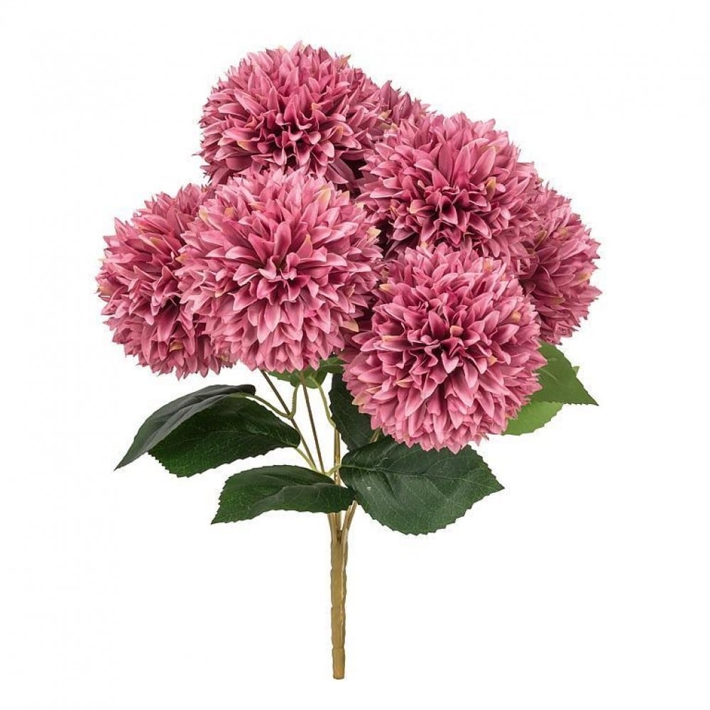 UNBT-00681 7 Pompom Dahlia Bouquet Artificial Flower - Pink