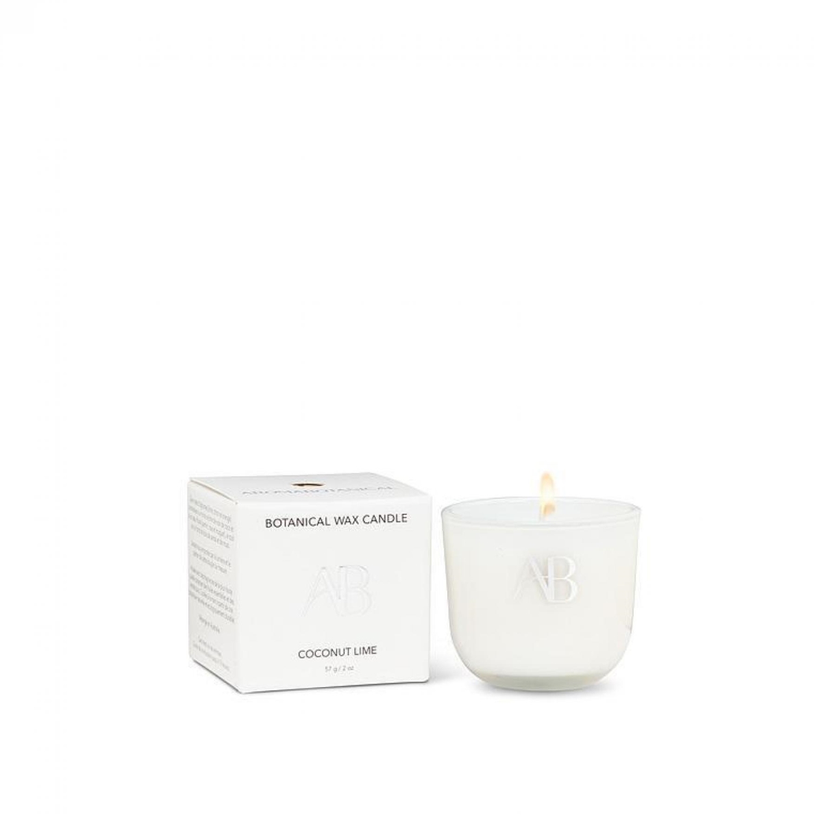 UNBT-00599 Mini Coconut Lime Candle - White