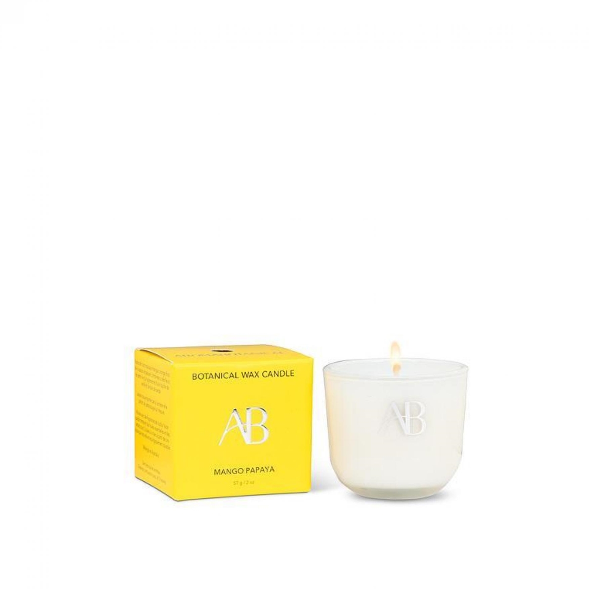 UNBT-00604 Mini Mango Papaya Candle - White