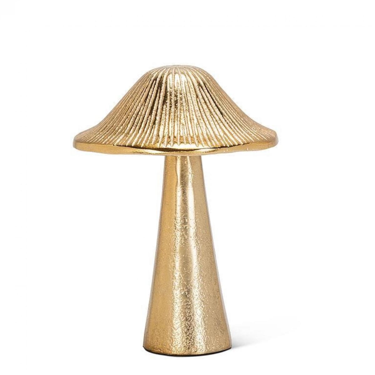 UNBT-00368 Gold Ribbed Mushroom Figurine