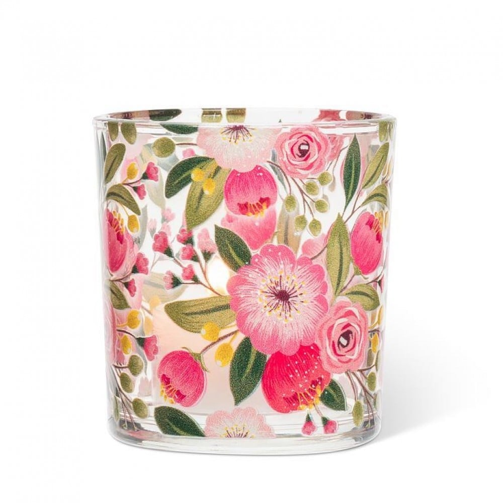 UNBT-00147 Bright Florals Votive Candle Holder - Multi Color