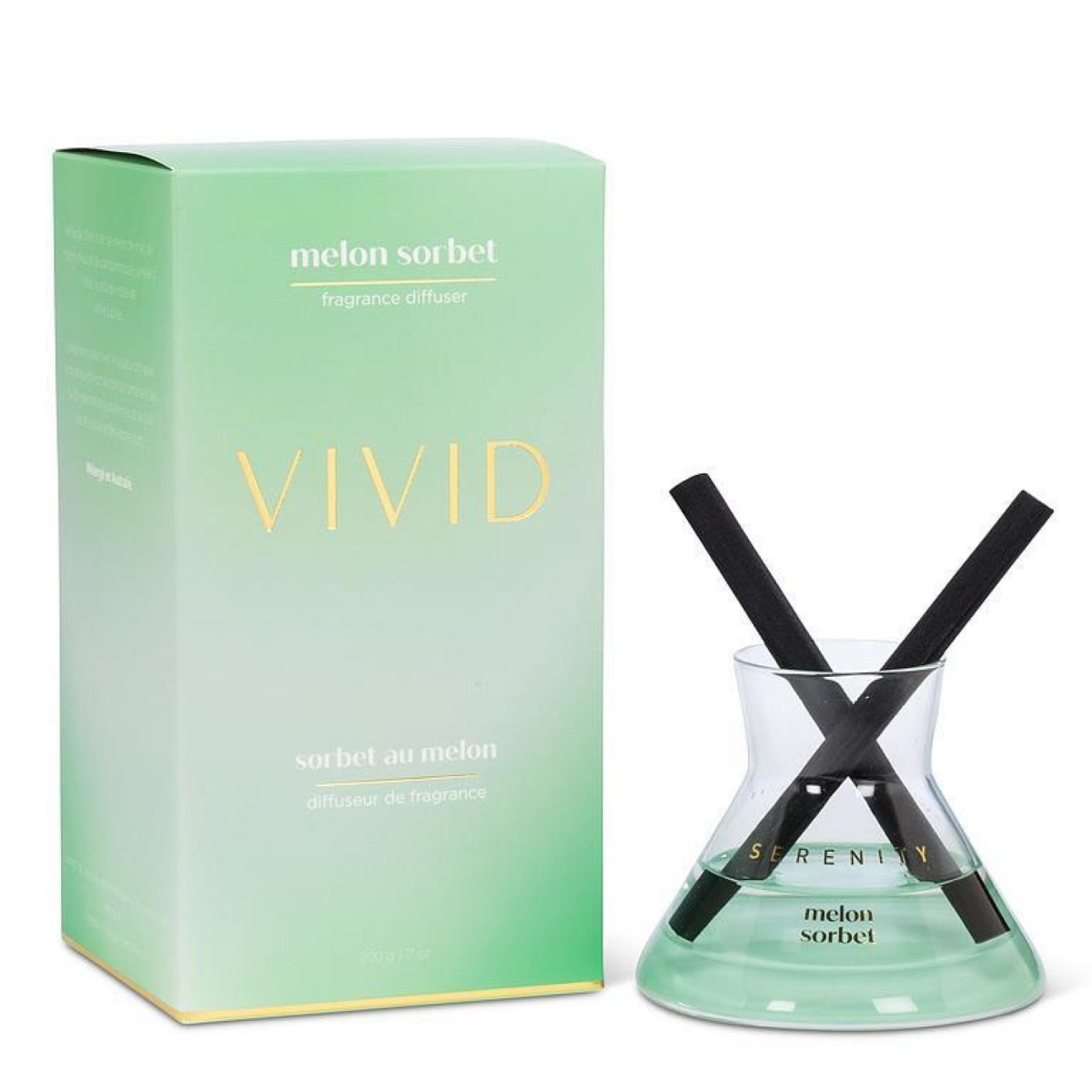UNBT-00589 Melon Sorbet Modern Reed Diffuser - Green