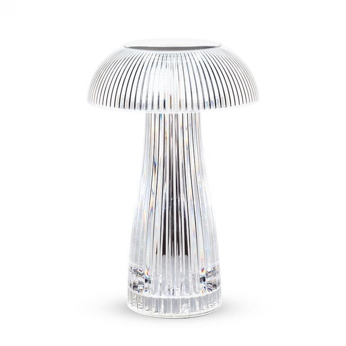 UNBT-00741 Rib Mushroom LED Table Light Lamp - Clear
