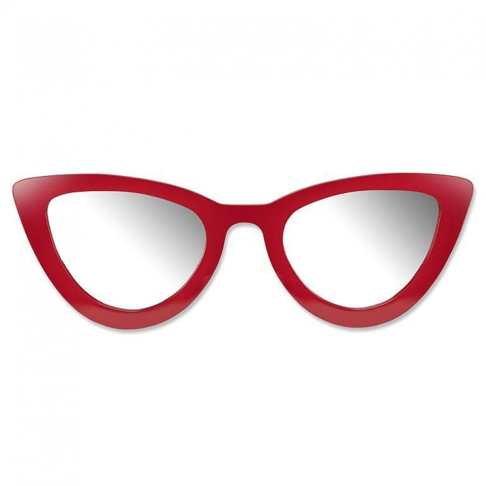 AB-27-SPECS-303-RED 24 in. Cateyes Sunglasses Mirror, Red- Silver