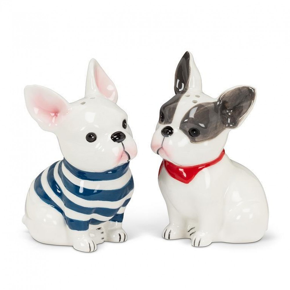Picture of MDR Trading AB-27-PARISIAN-SP 4 in. French Bulldogs Salt & Pepper Shaker, Gray & White