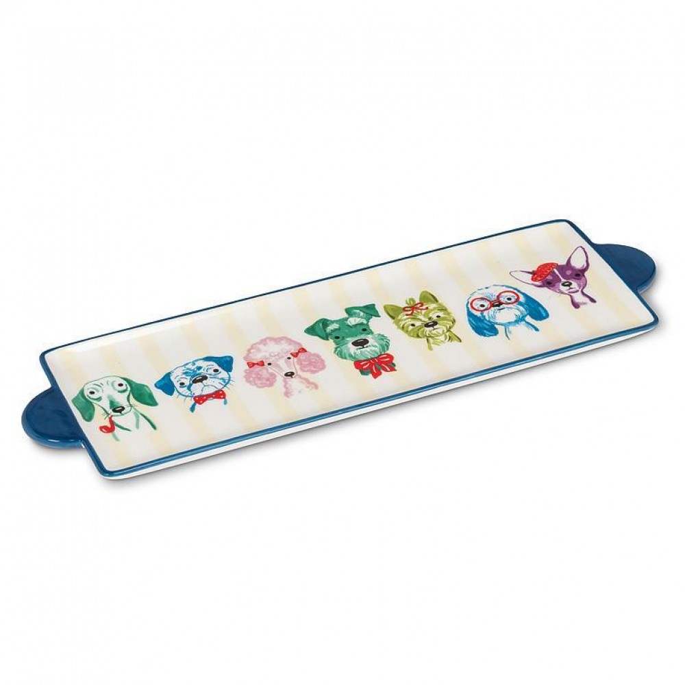 Picture of MDR Trading AB-27-ELLE-TRAY 4 x 13.5 in. Fancy Assorted Breeds Dog Head Long Tray, Assorted