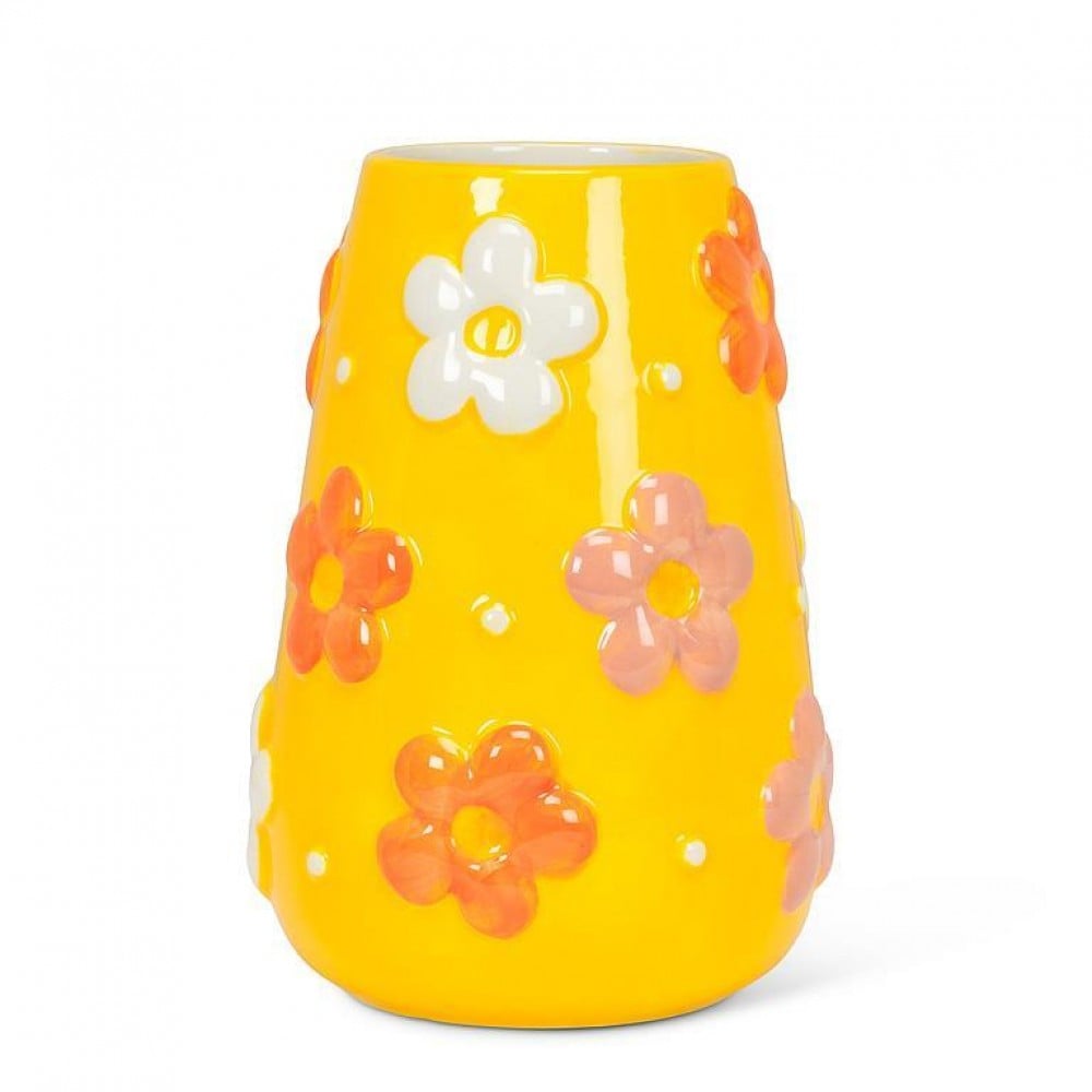 AB-27-HIPPIE-361 8 in. Small Bold Flower Vase, Melon