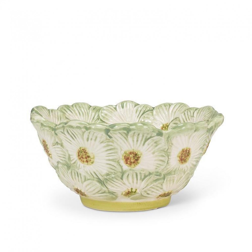 AB-27-ASTER-024-Q01 5 in. Medium Flower Bloom Bowl, Green