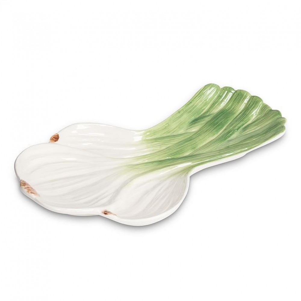 Picture of MDR Trading AB-27-AGLIO-REST 9 in. Fresh Garlic Bunch Spoon Rest, White & Green