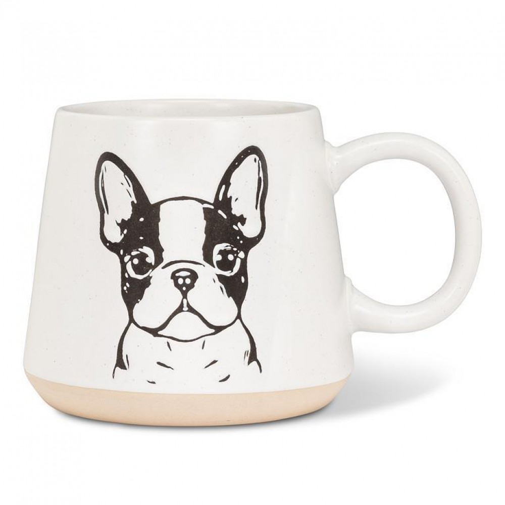 Picture of MDR Trading AB-27-ARTISAN-204-Q01 17 oz Oversized with Boston Terrier Mug, Ivory & Black