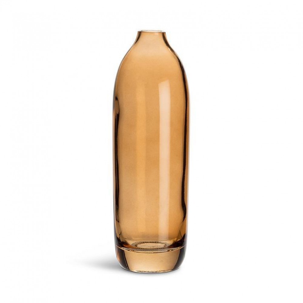 AB-27-HUE-04-TALL-Q01 7.5 in. Tall Bud Vase, Dark Amber