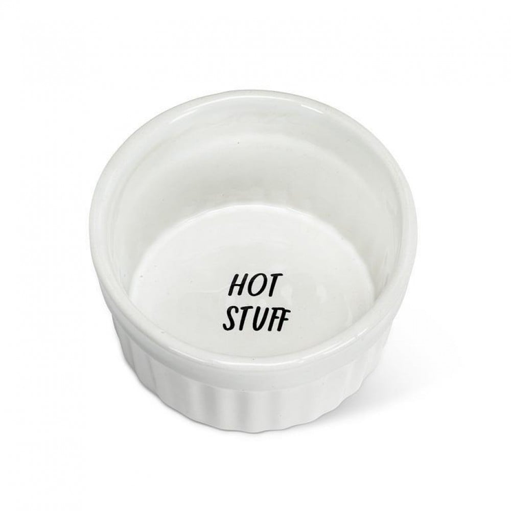 AB-27-DIPSY-02-24-Q01 3 in. Hot Stuff Ramekin Dish, White & Black
