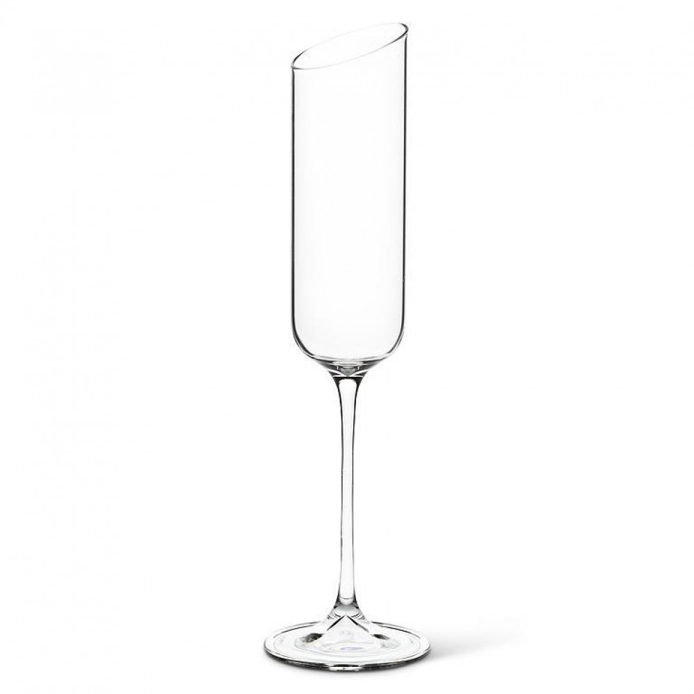 Picture of MDR Trading AB-27-SLANT-FLUTE-CLEAR-Q01 9.5 in. Angle Cut Flute Glass, Clear