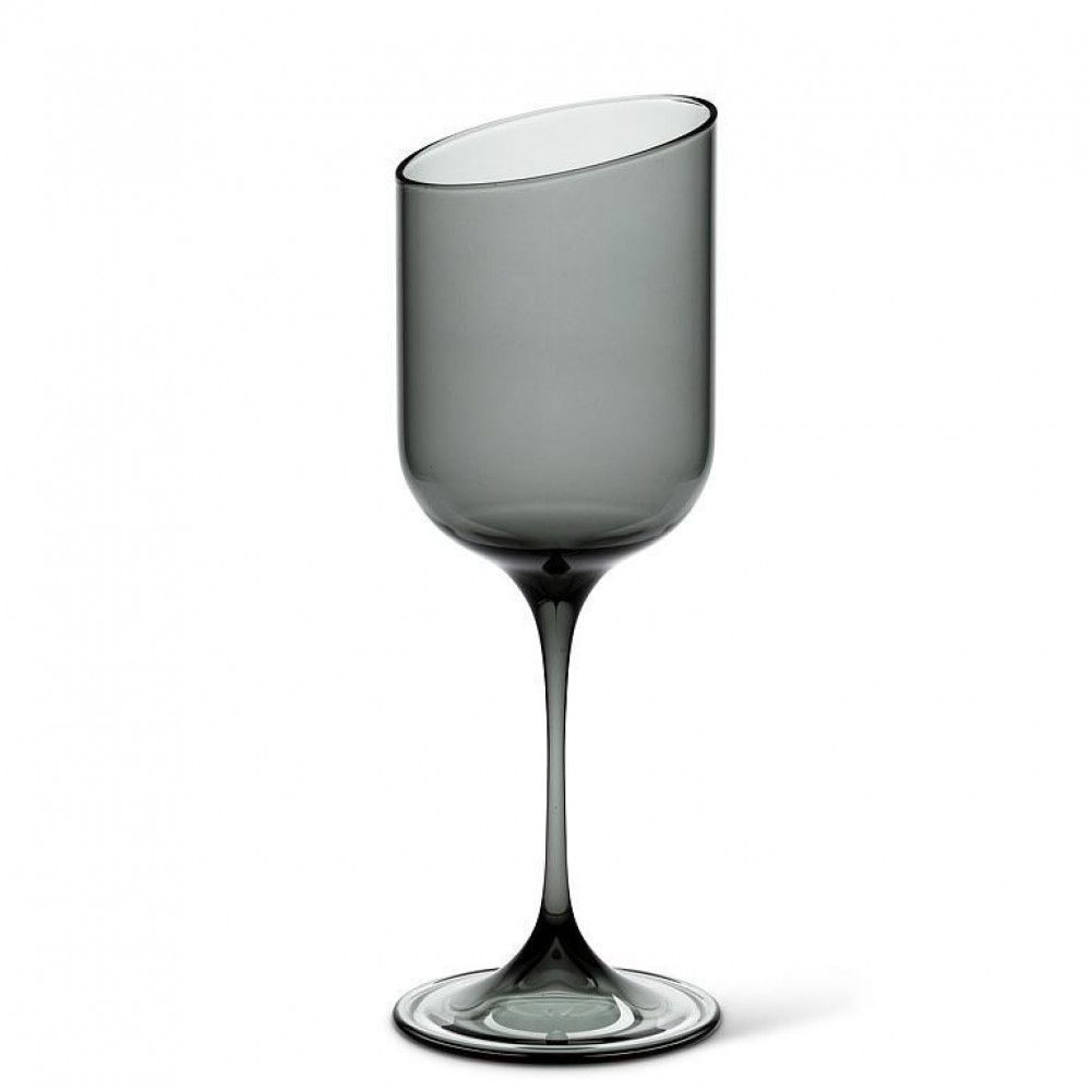 Picture of MDR Trading AB-27-SLANT-GOB-SMOKE-Q01 12 oz Angle Cut Goblet, Smoke