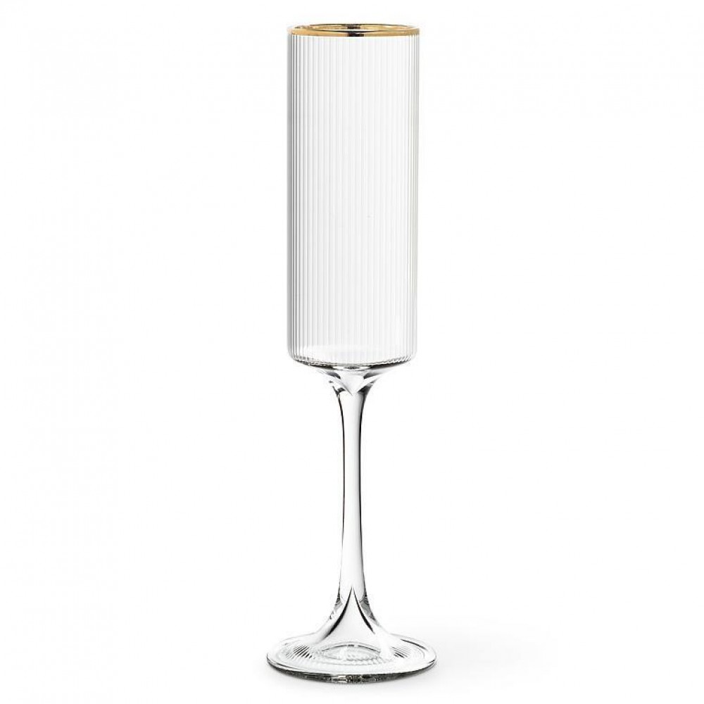 Picture of MDR Trading AB-27-COUNTESS-FLUTE-Q01 9.5 in. Tight Vertical Optic with Gold Flute Glass, Clear & Gold