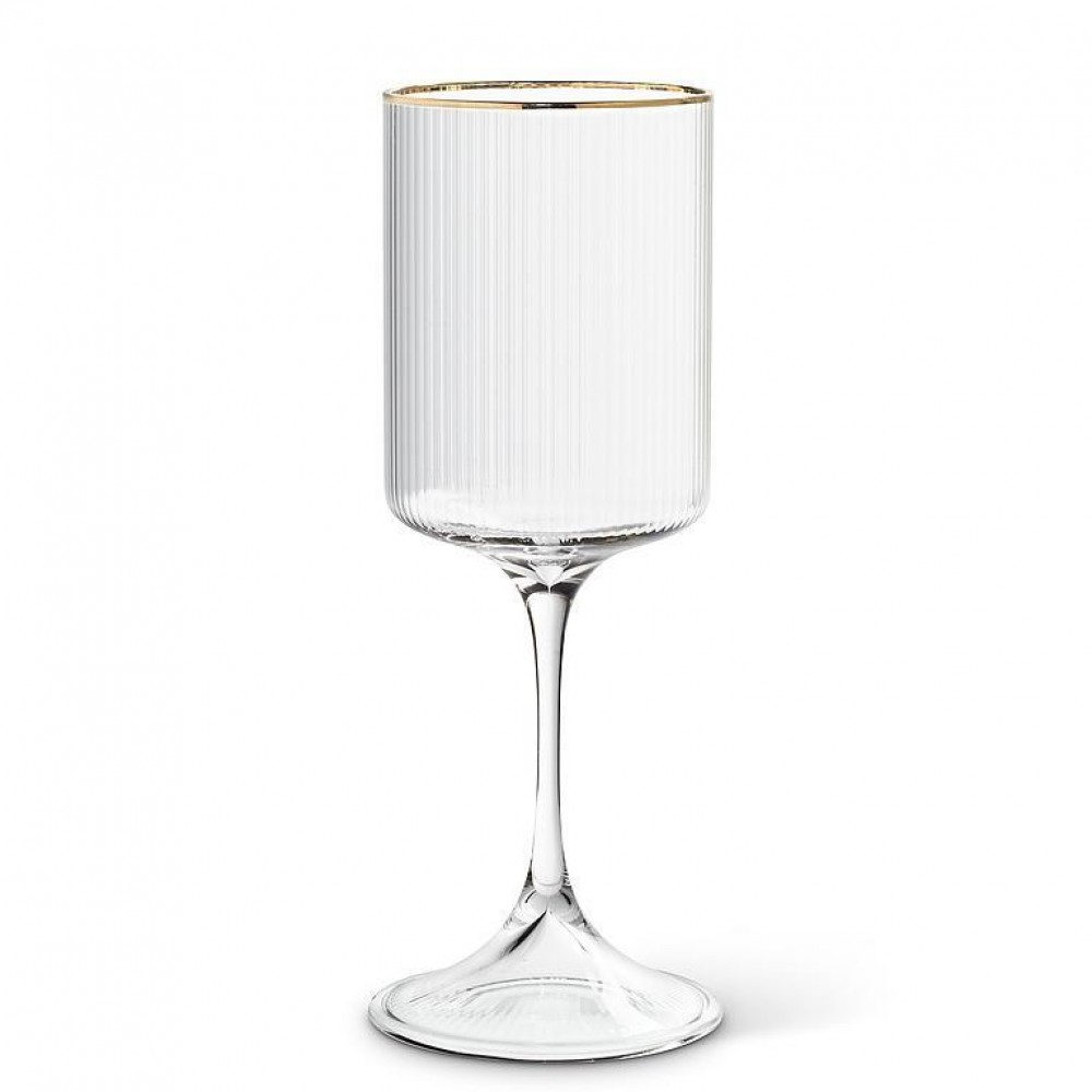 Picture of MDR Trading AB-27-COUNTESS-GOB-Q01 14 oz Tight Vertical Optic with Gold Goblet, Clear & Gold