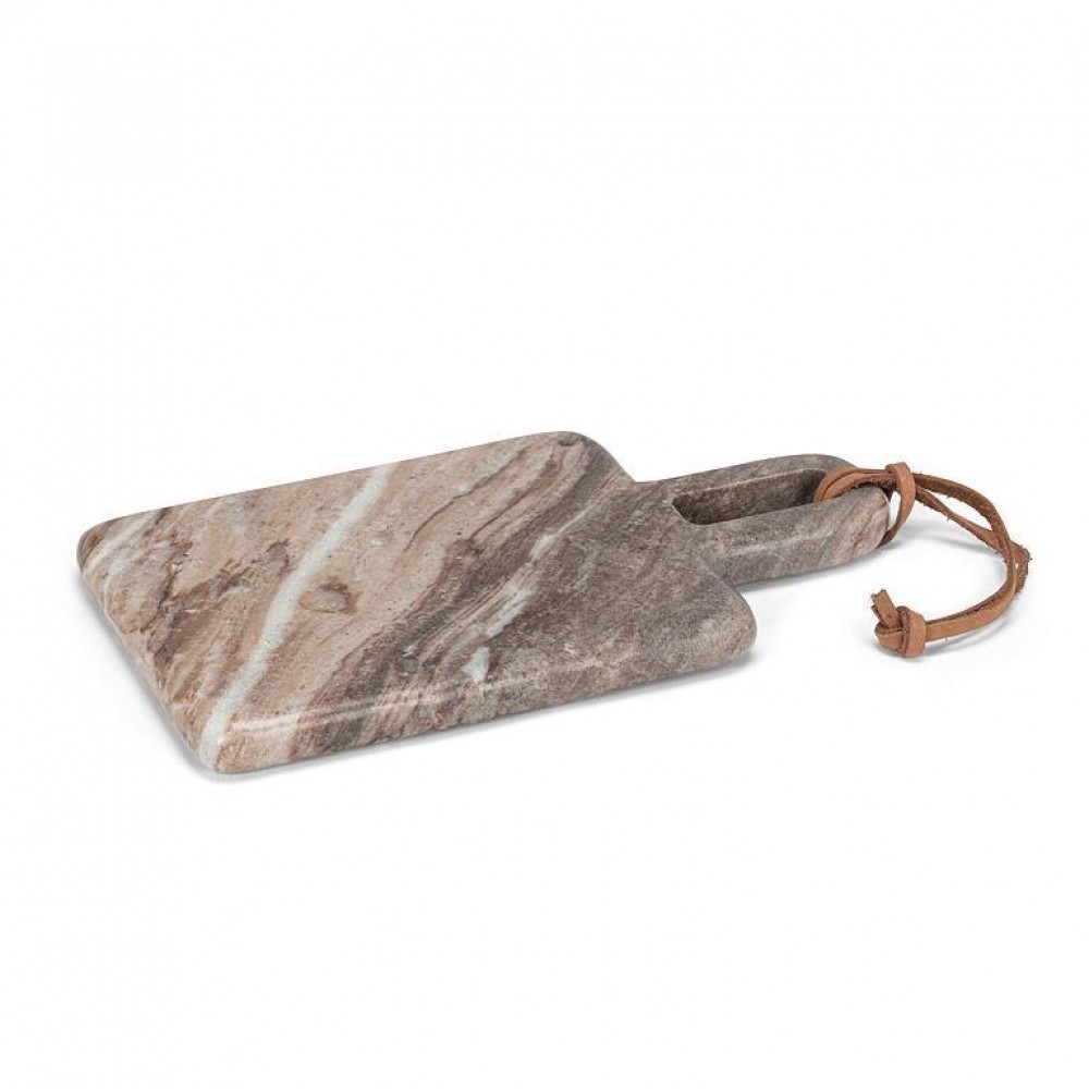 AB-33-BRASSERIE-002-BRN 9.75 in. Rectangle with Loop Cheese Board, Brown
