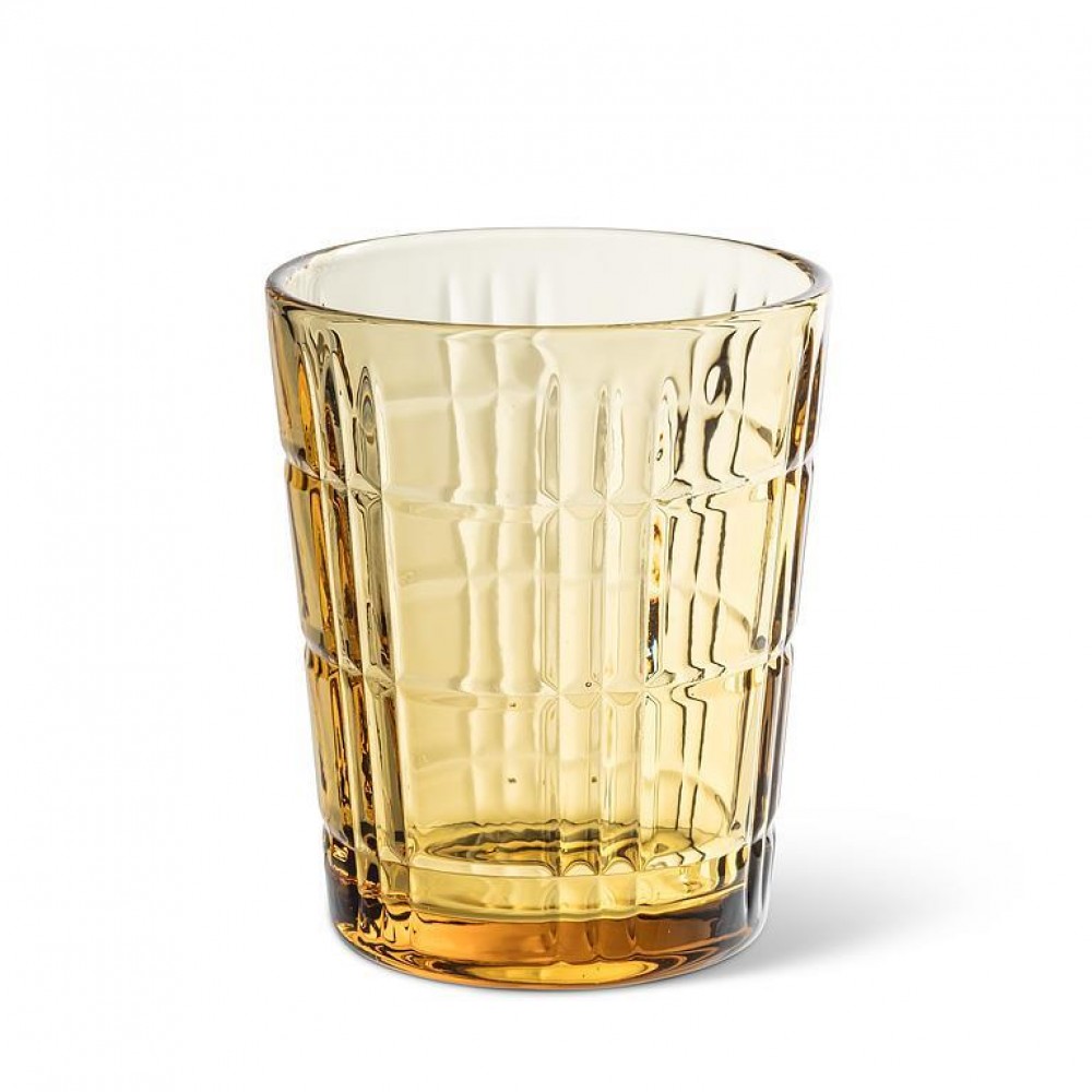Picture of MDR Trading AB-27-LAMBTON-AMBER-Q01 12 oz Panel Facet Tumbler Glass, Amber