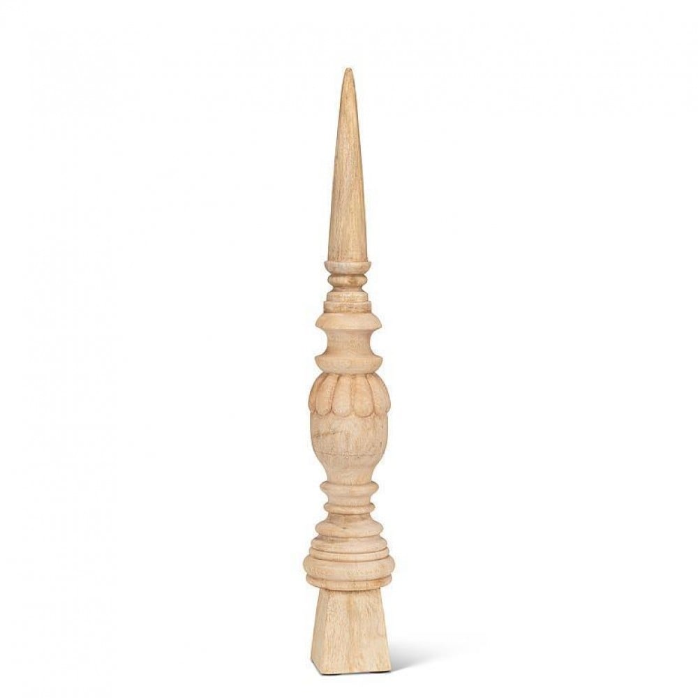 AB-55-ARTIFACT-169 28 in. Large Pointed Finial Sculpture, Natural