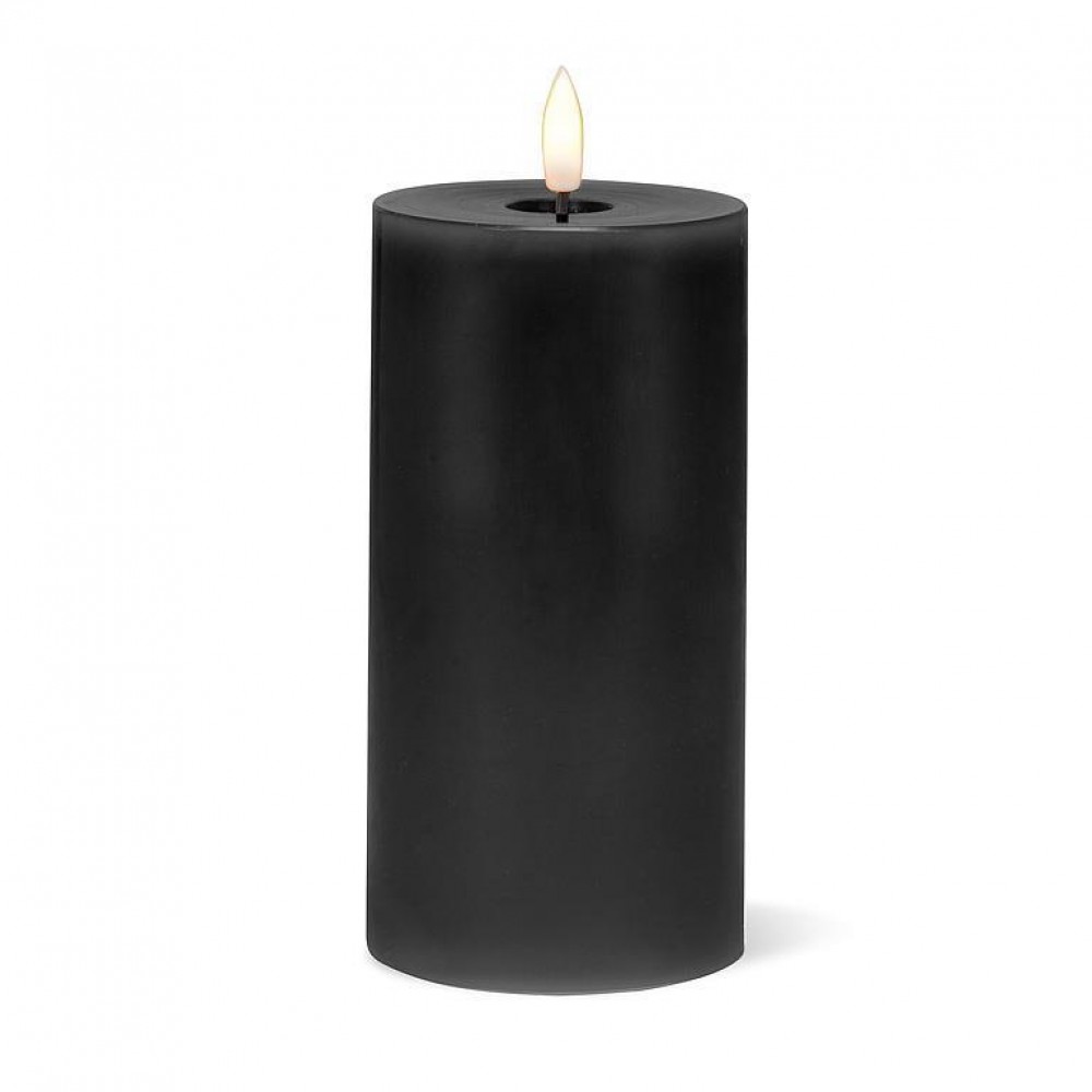 AB-21-LUXLITE-BLK-36 6 in. LED Pillar Candle, Black