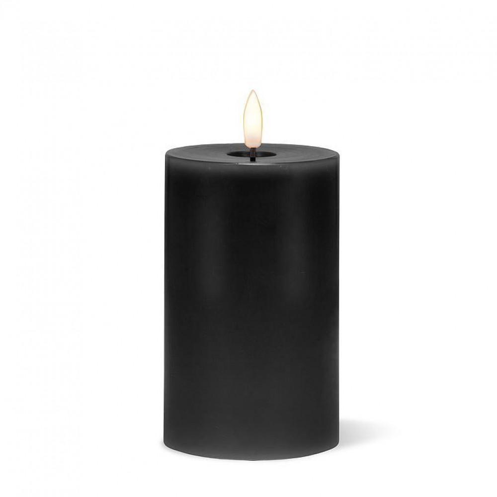 AB-21-LUXLITE-BLK-35 5 in. LED Pillar Candle, Black