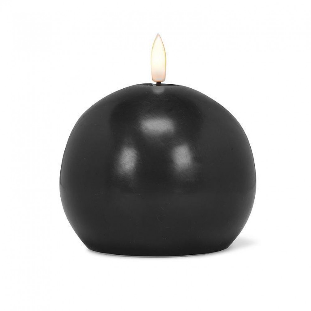 AB-21-LUXLITE-BLK-BALL 4 in. LED Ball Candle, Black