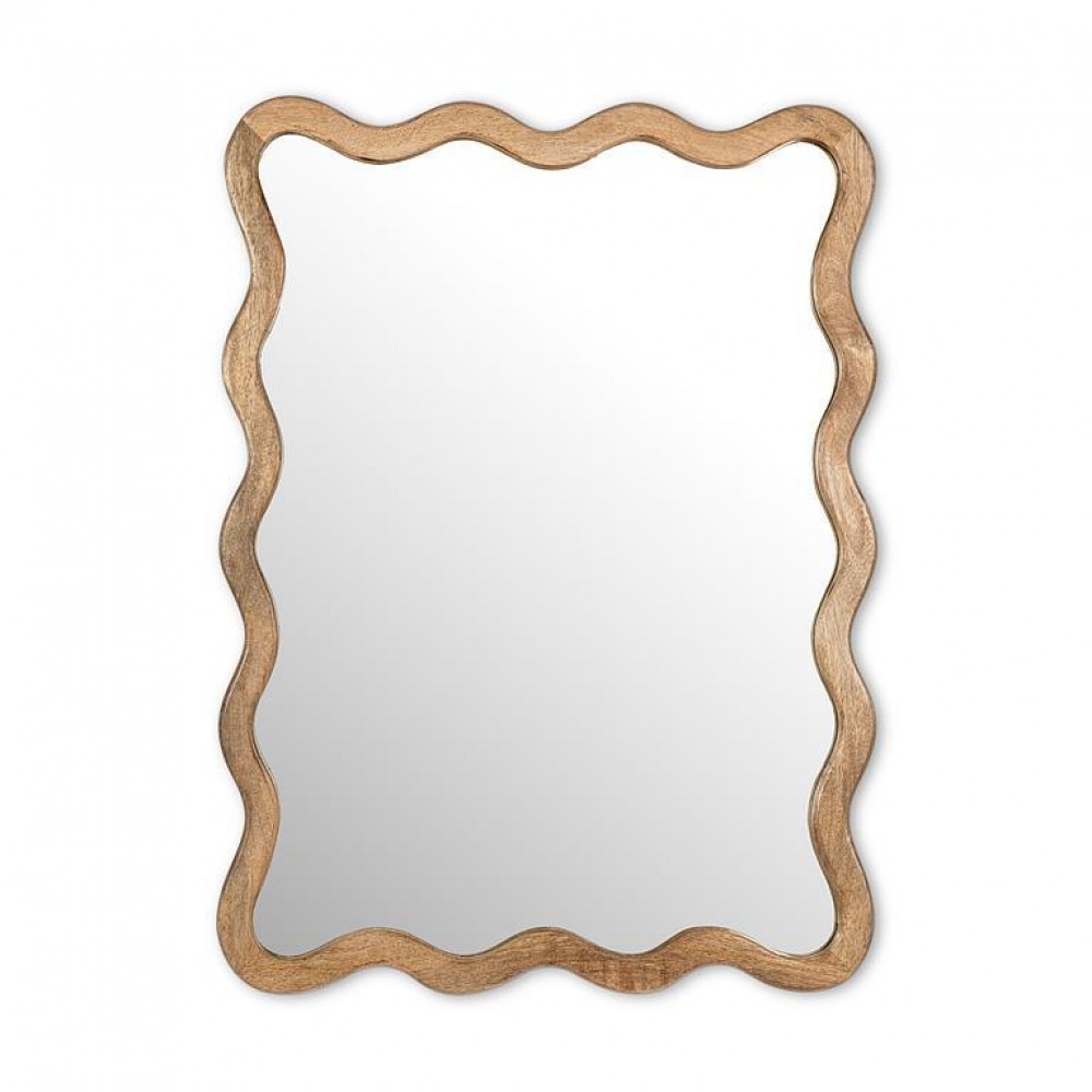 AB-59-REFLECT-202 27 in. Large Freeform Rectangle Mirror, Mirror & Natural