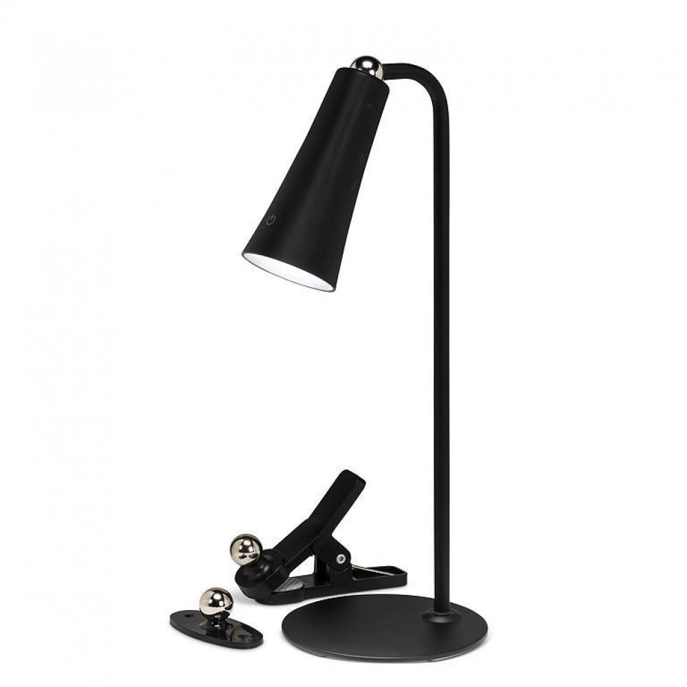 AB-27-POPLITE-04-BLK 13.5 in. Slim Cone Magnet LED Lamp, Matte Black - 4 Piece
