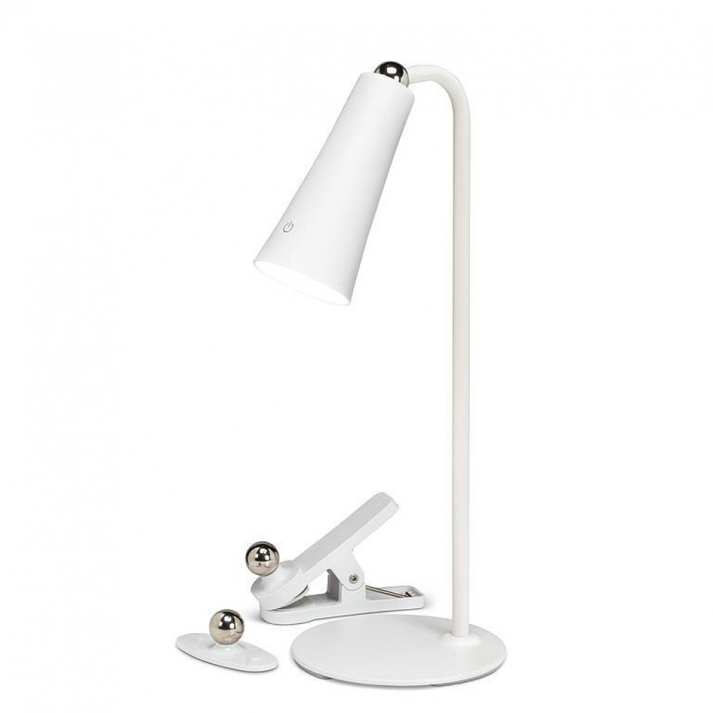 AB-27-POPLITE-04-WHT 13.5 in. Slim Cone Magnet LED Lamp, Matte White - 4 Piece