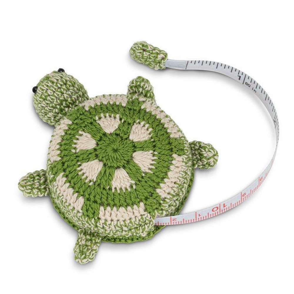 AB-62-ZIPP-TUR 2.5 in. Turtle Measuring Tape Kitchen Item, Green