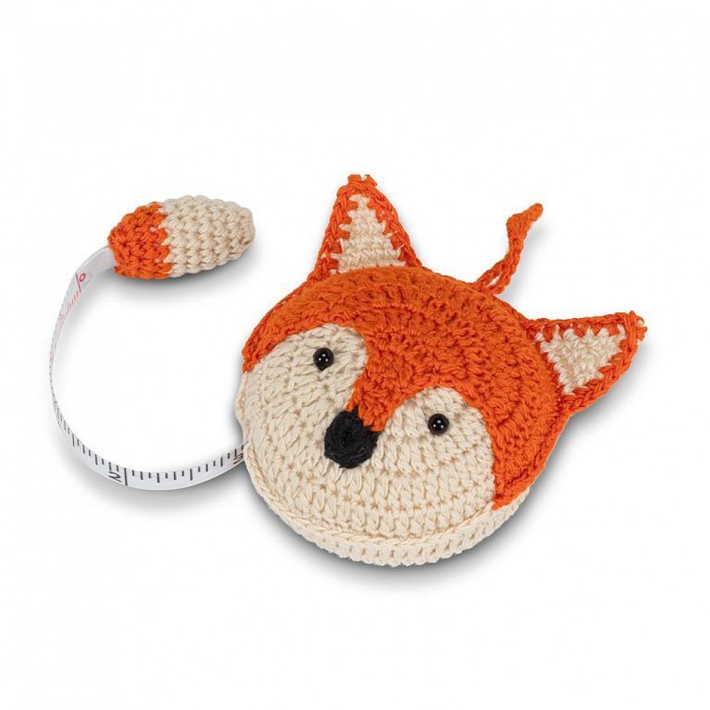 AB-62-ZIPP-FOX 2.5 in. Fox Measuring Tape Kitchen Item, Orange & White