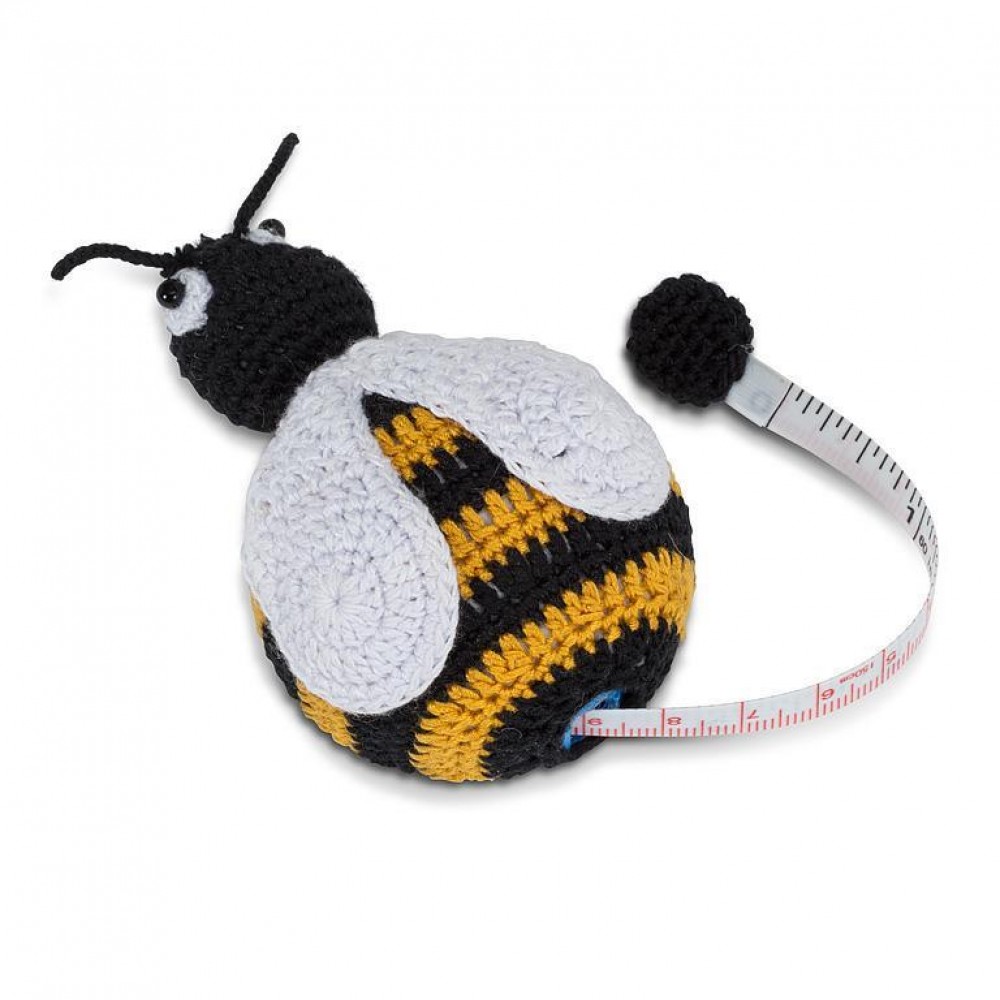 AB-62-ZIPP-BEE 3 in. Bee Measuring Tape Kitchen Item, Black & Yellow