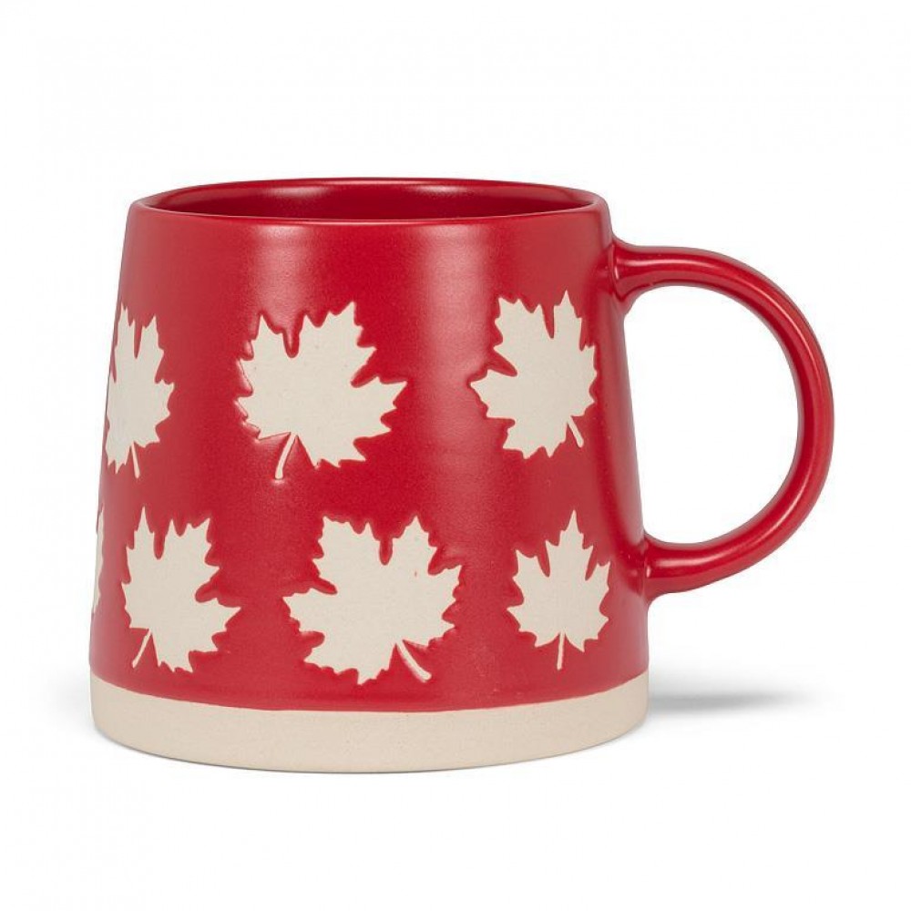 Picture of MDR Trading AB-27-ARTISAN-118-Q01 3.5 in. Wide Base with Maple Leaves Mug, Red & Ivory