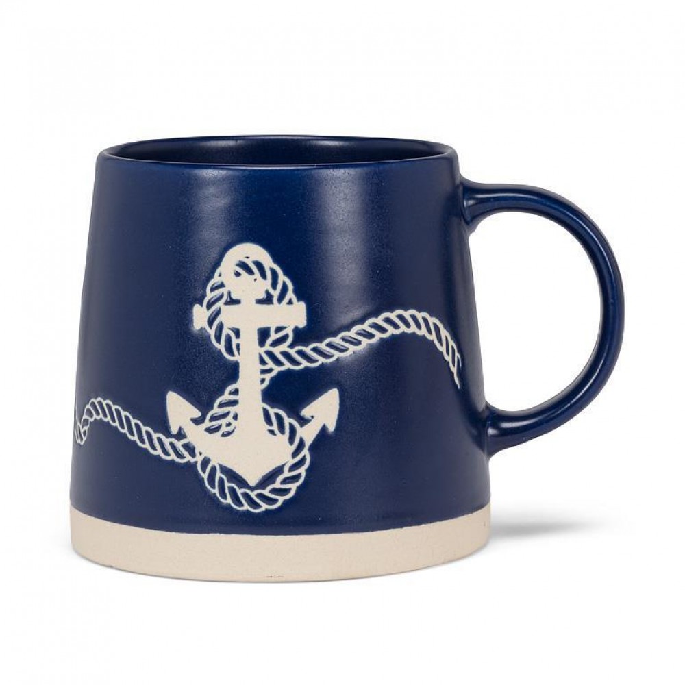 Picture of MDR Trading AB-27-ARTISAN-119-Q01 3.5 in. Wide Base with Anchor Mug, Navy & Ivory