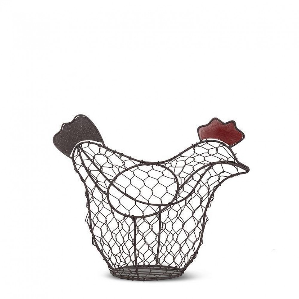 AB-54-NETWORK-19 8.5 in. Chicken Shaped Mesh Basket, Dark Brown