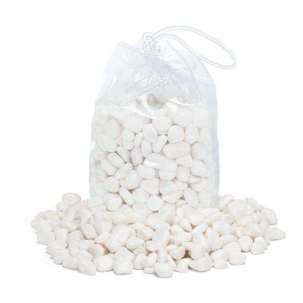 AB-27-RIVER-SNOW-MINI 1 Kg Mini River Stones Vase Fillers, White