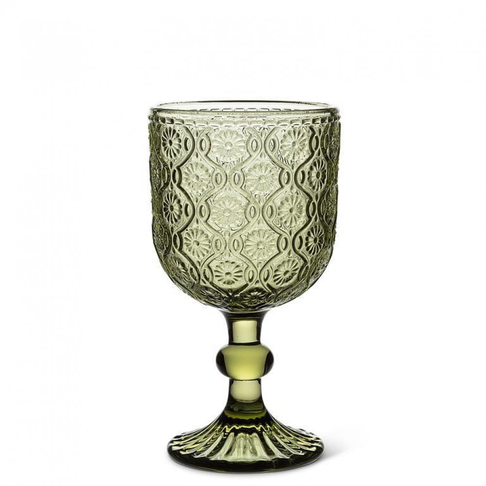 Picture of MDR Trading AB-27-SHASTA-RED-Q01 12 oz Daisy Red Wine Goblet, Olive